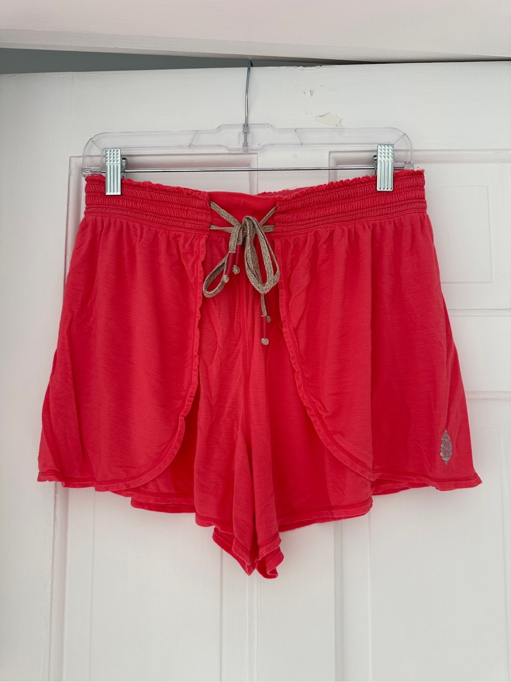 Free People FP Movement Pink Coral Fluttery Boho Loungewear Shorts in Size Small